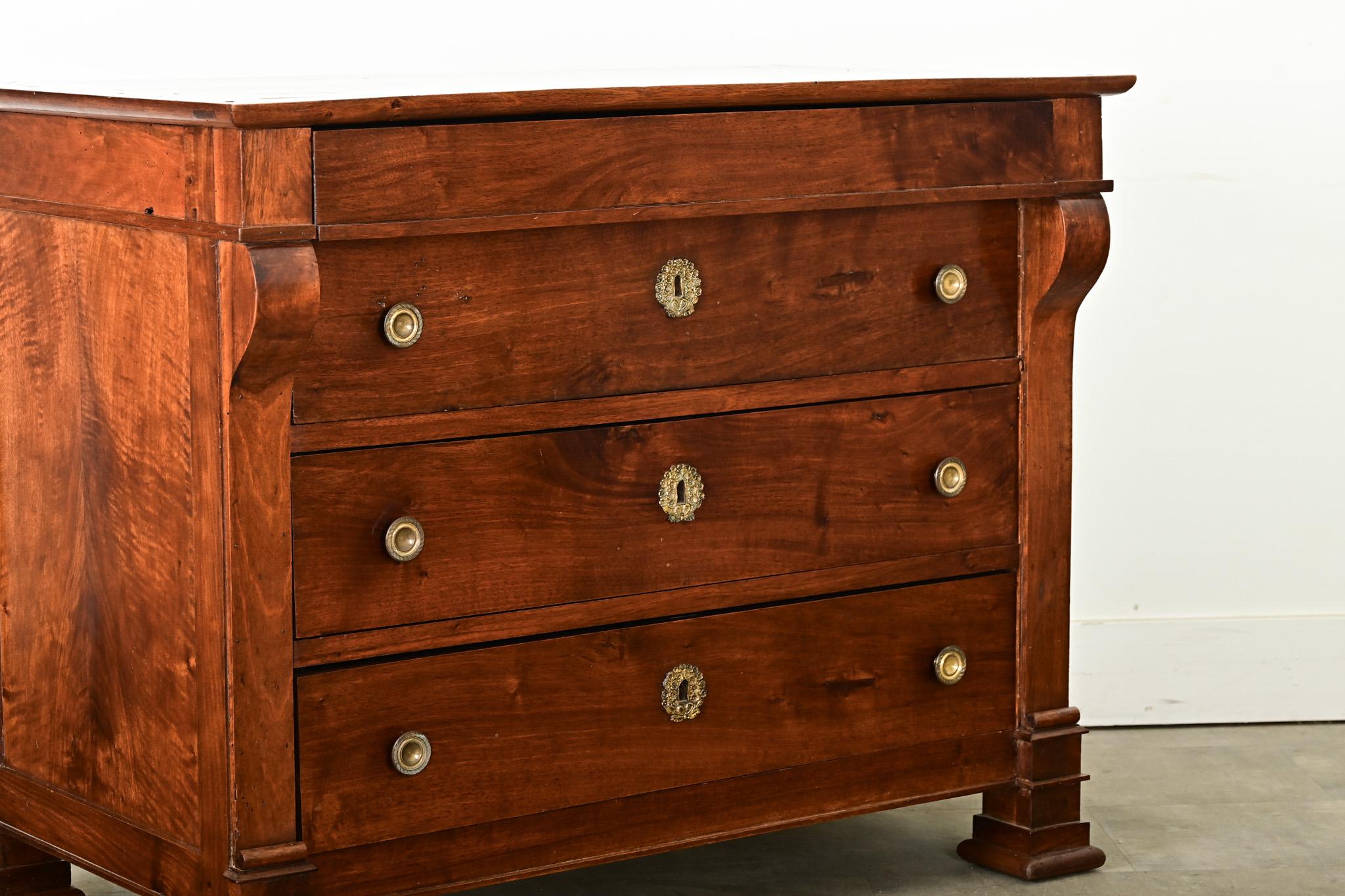 French 19th Century Walnut Empire Style Commode 3