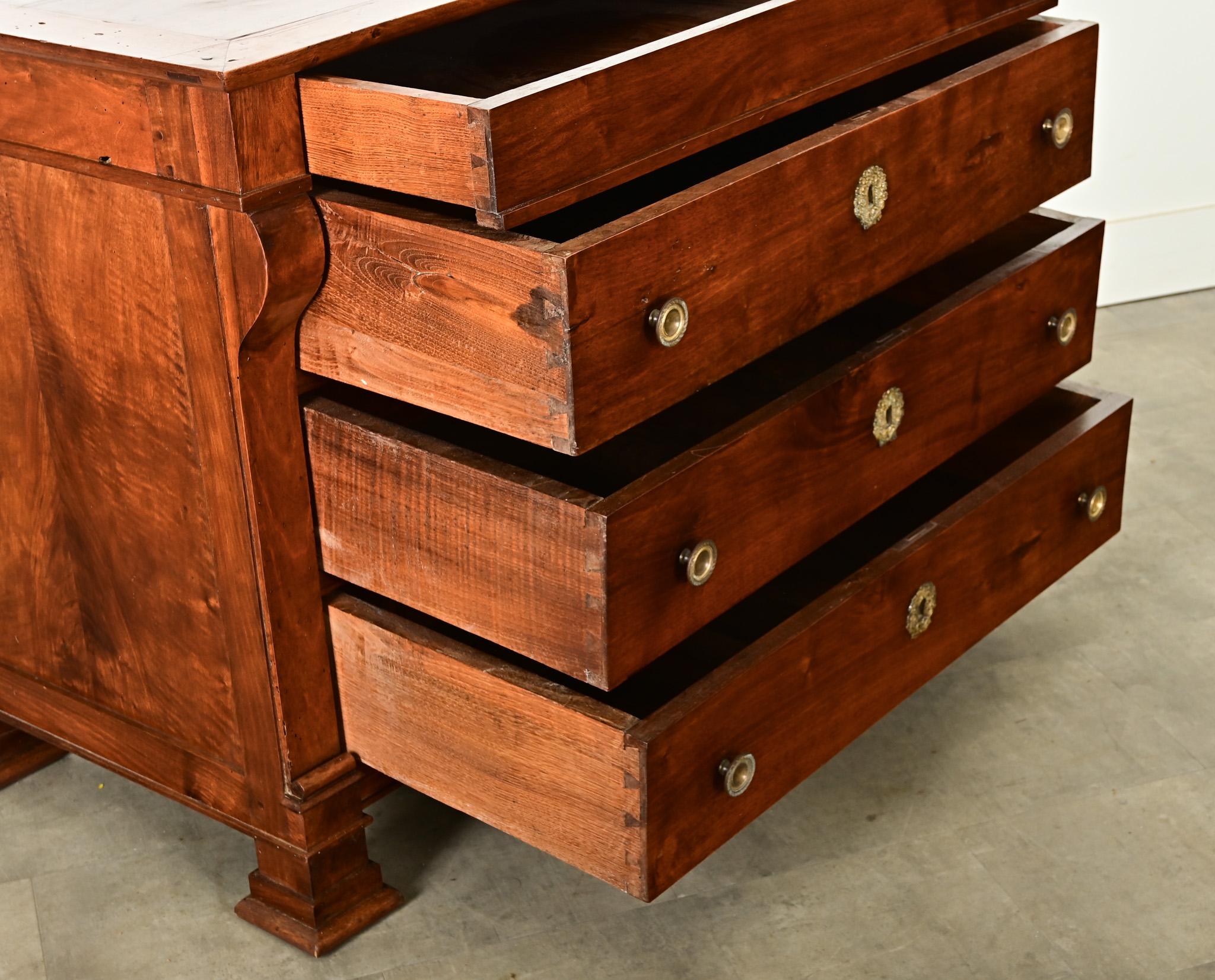 French 19th Century Walnut Empire Style Commode 4