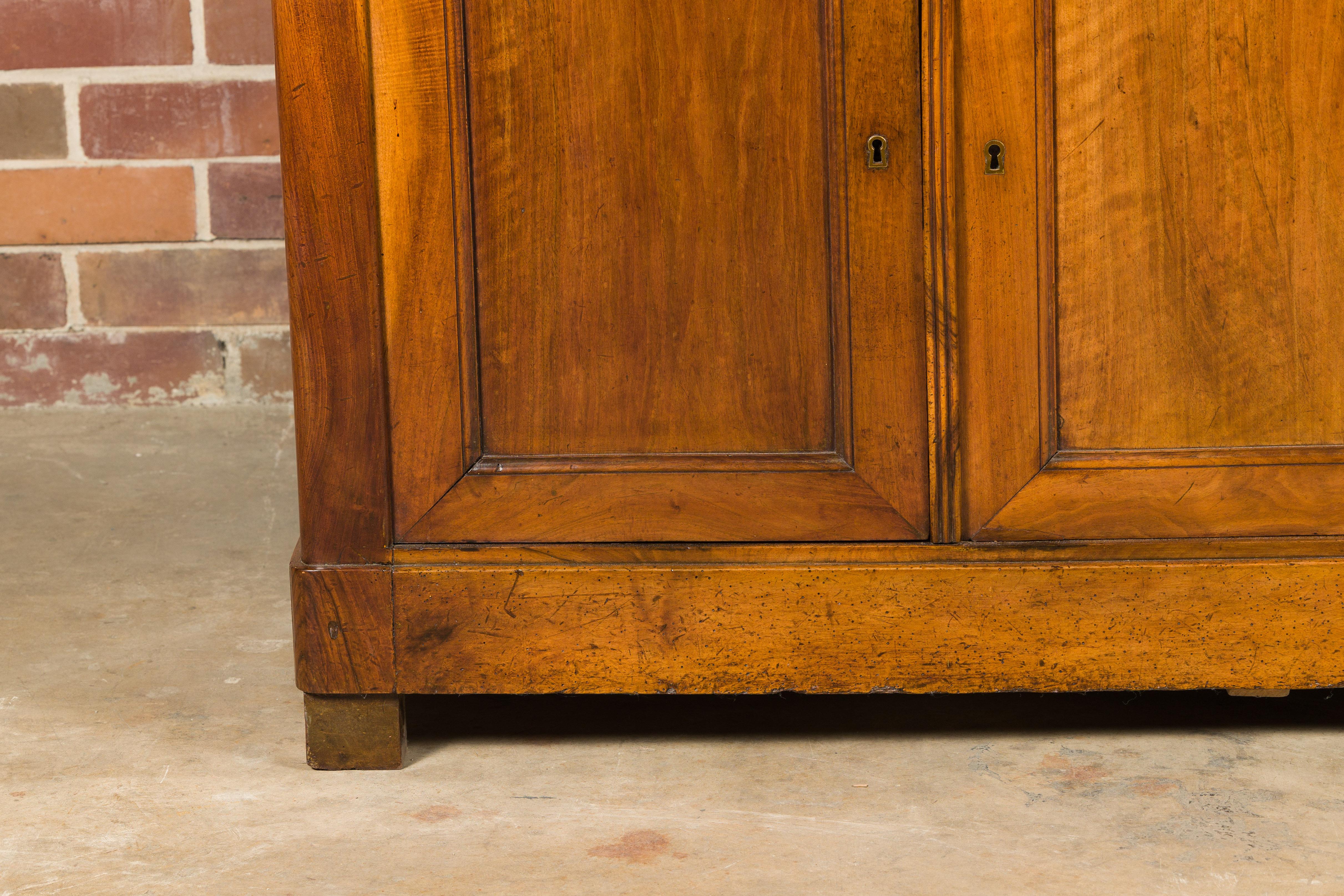 French 19th Century Walnut Enfilade with Three Drawers over Three Doors For Sale 9