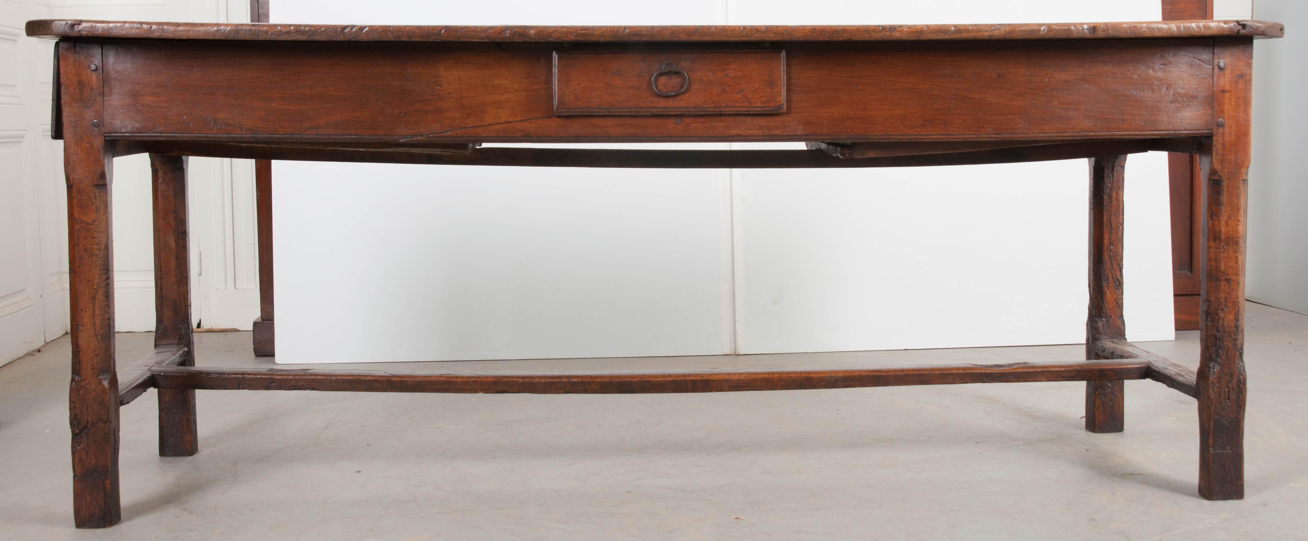 French Provincial French 19th Century Walnut Farmhouse Table