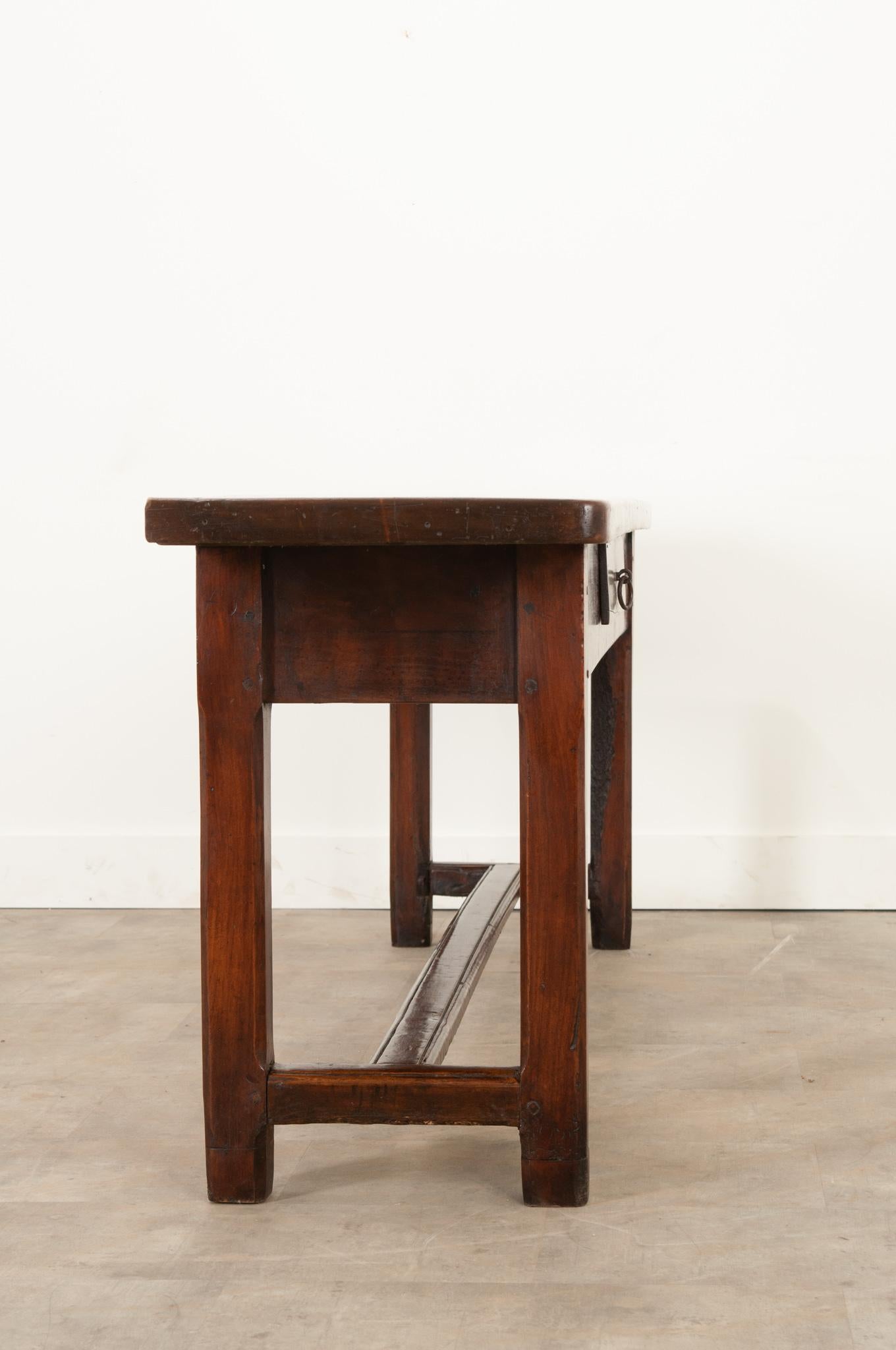 Metal French 19th Century Walnut & Fruitwood Server