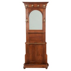 French 19th Century Walnut Hall Tree