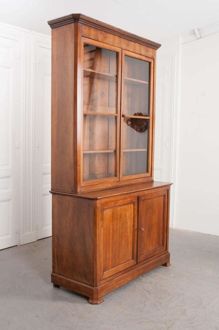 French 19th Century Walnut Louis Philippe Bibliothèque For Sale at 1stdibs