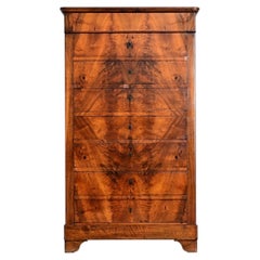 French 19th Century Walnut Louis Philippe Semainier
