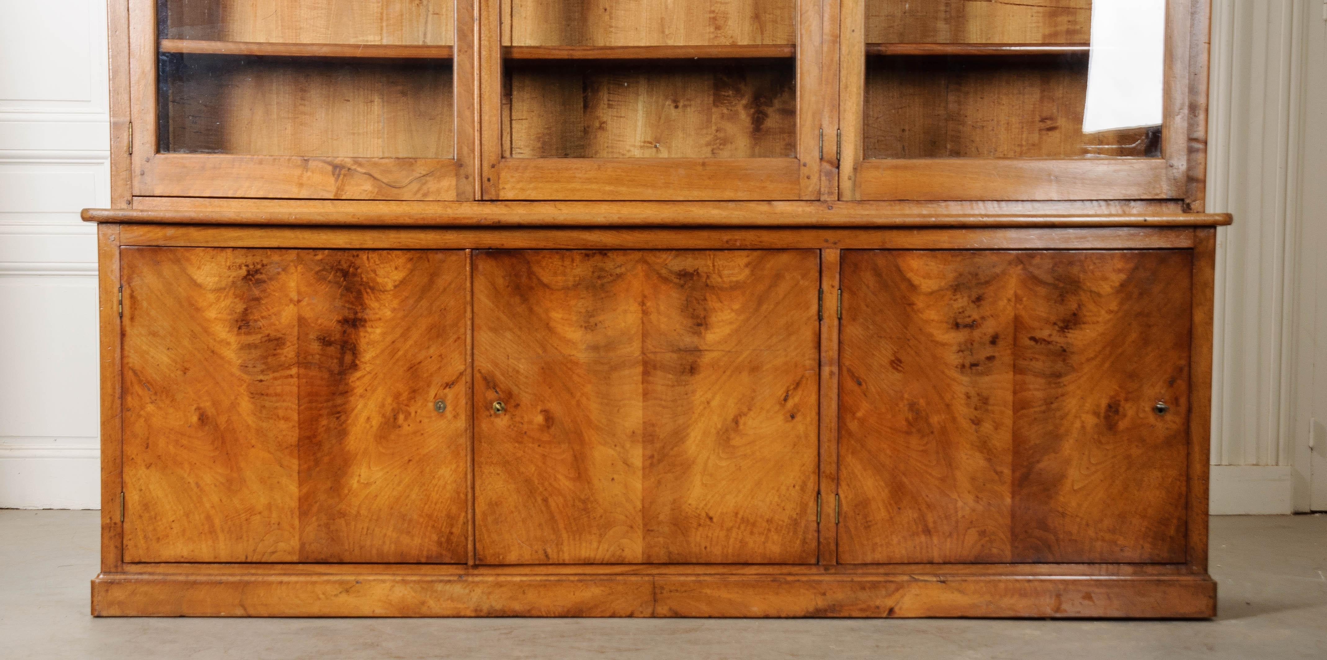 French 19th Century Walnut Louis Philippe Style Bibliothèque In Good Condition In Baton Rouge, LA