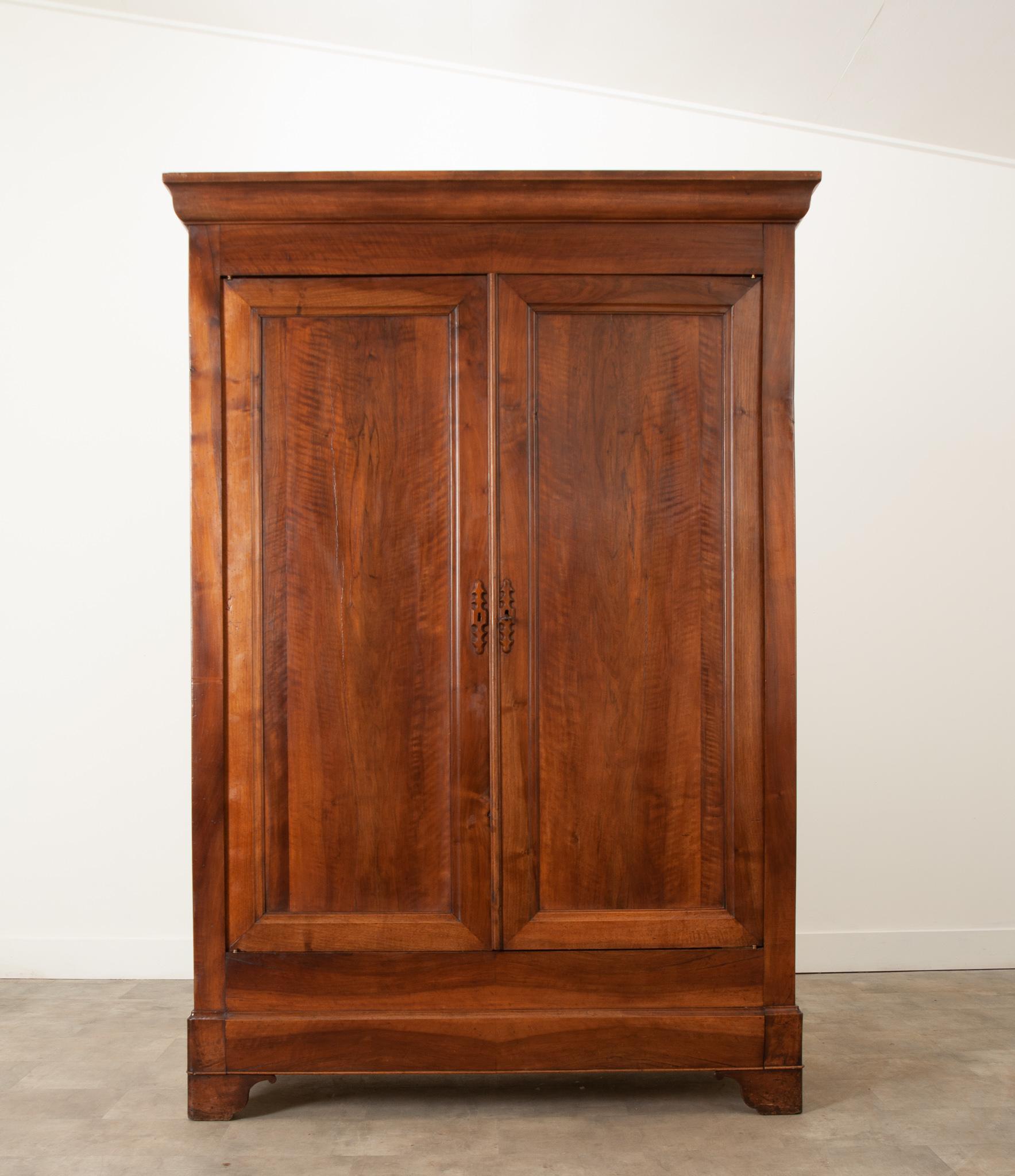 Louis Philippe French 19th Century Walnut Louis Phillipe Armoire