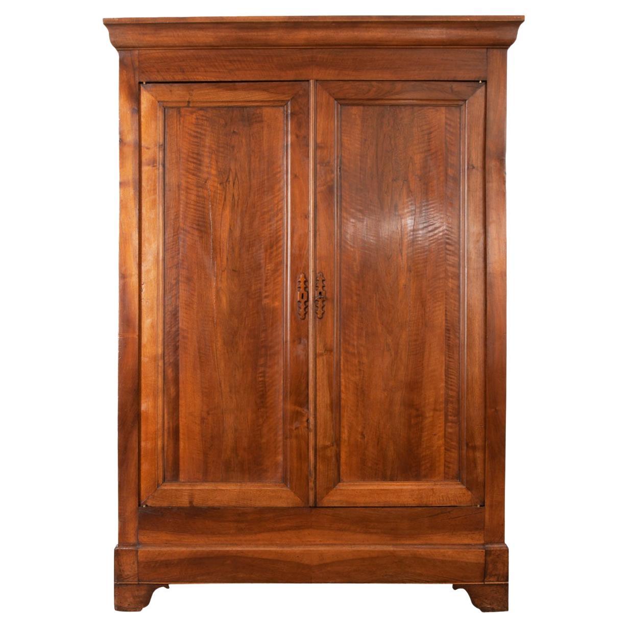 French 19th Century Walnut Louis Phillipe Armoire