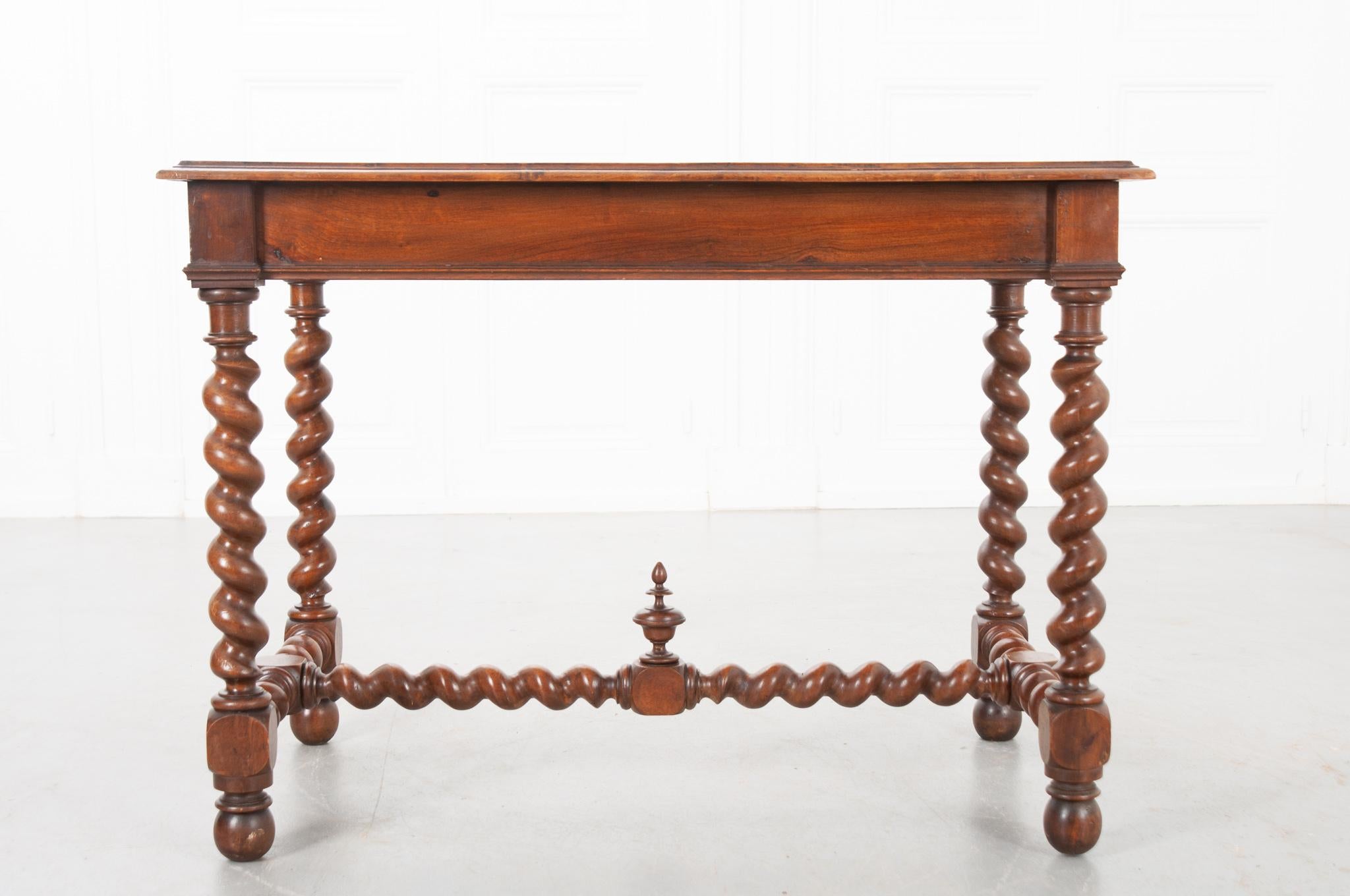 French 19th Century Walnut Louis XIII-Style Writing Table 5
