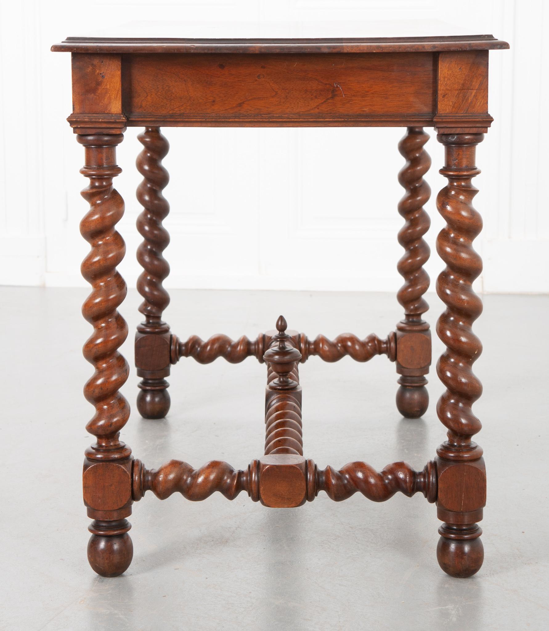 French 19th Century Walnut Louis XIII-Style Writing Table 2