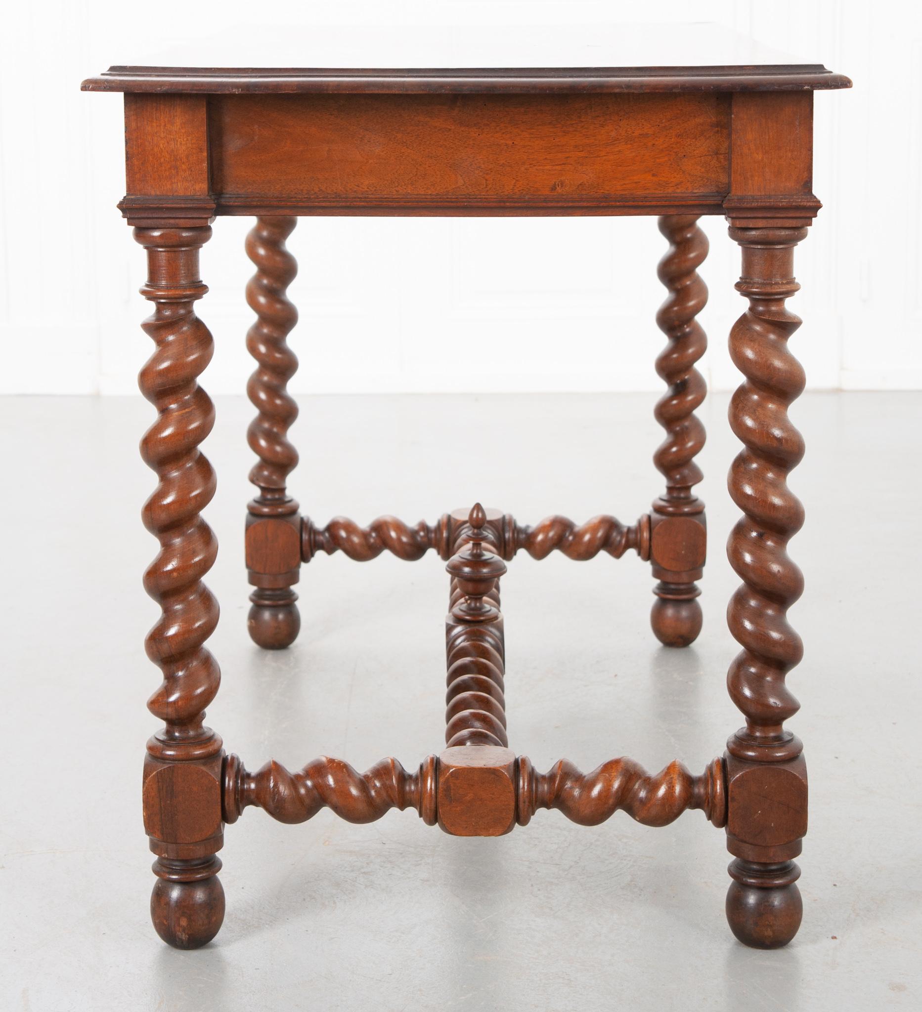 French 19th Century Walnut Louis XIII-Style Writing Table 3