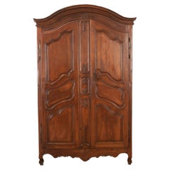 French 19th Century Walnut Louis XV Style Armoire