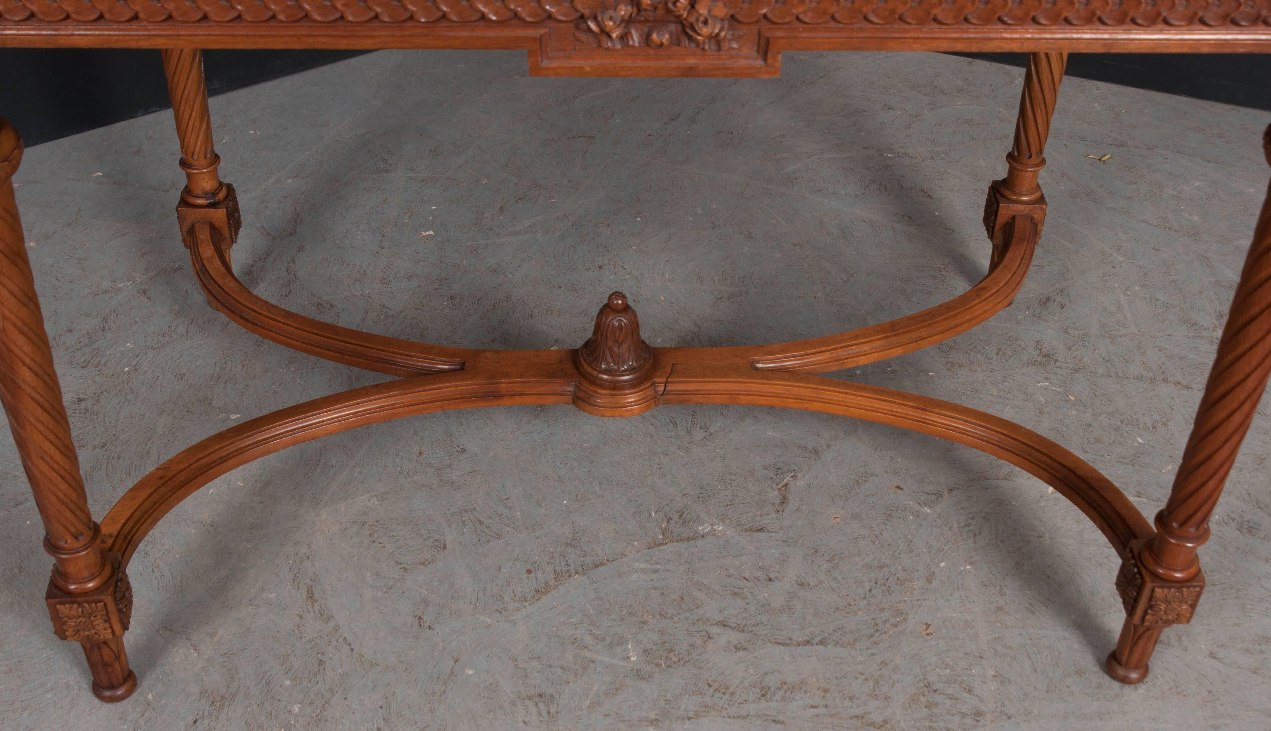 French 19th Century Walnut Louis XVI Centre Table 1