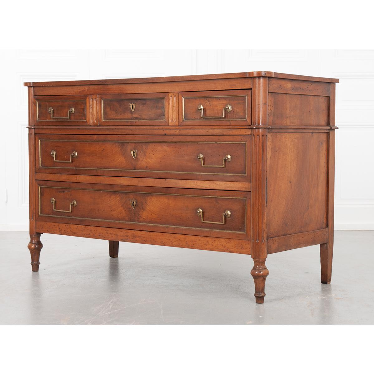 French 19th Century Walnut Louis XVI Style Commode 7