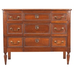 French 19th Century Walnut Louis XVI-Style Commode