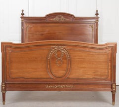 French 19th Century Walnut Louis XVI Style Queen Bed