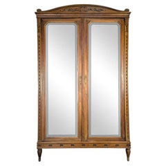 French 19th Century Walnut Louis XVI Wardrobes