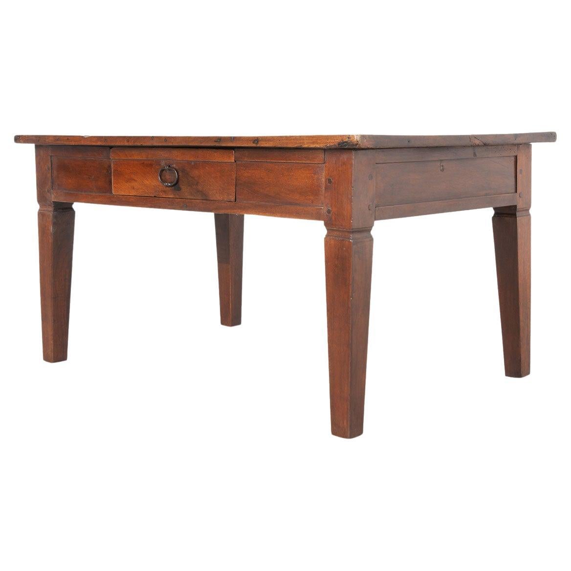 French 19th Century Walnut Low Table For Sale