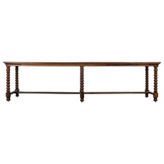Antique French 19th Century Walnut and Oak Farmhouse Table