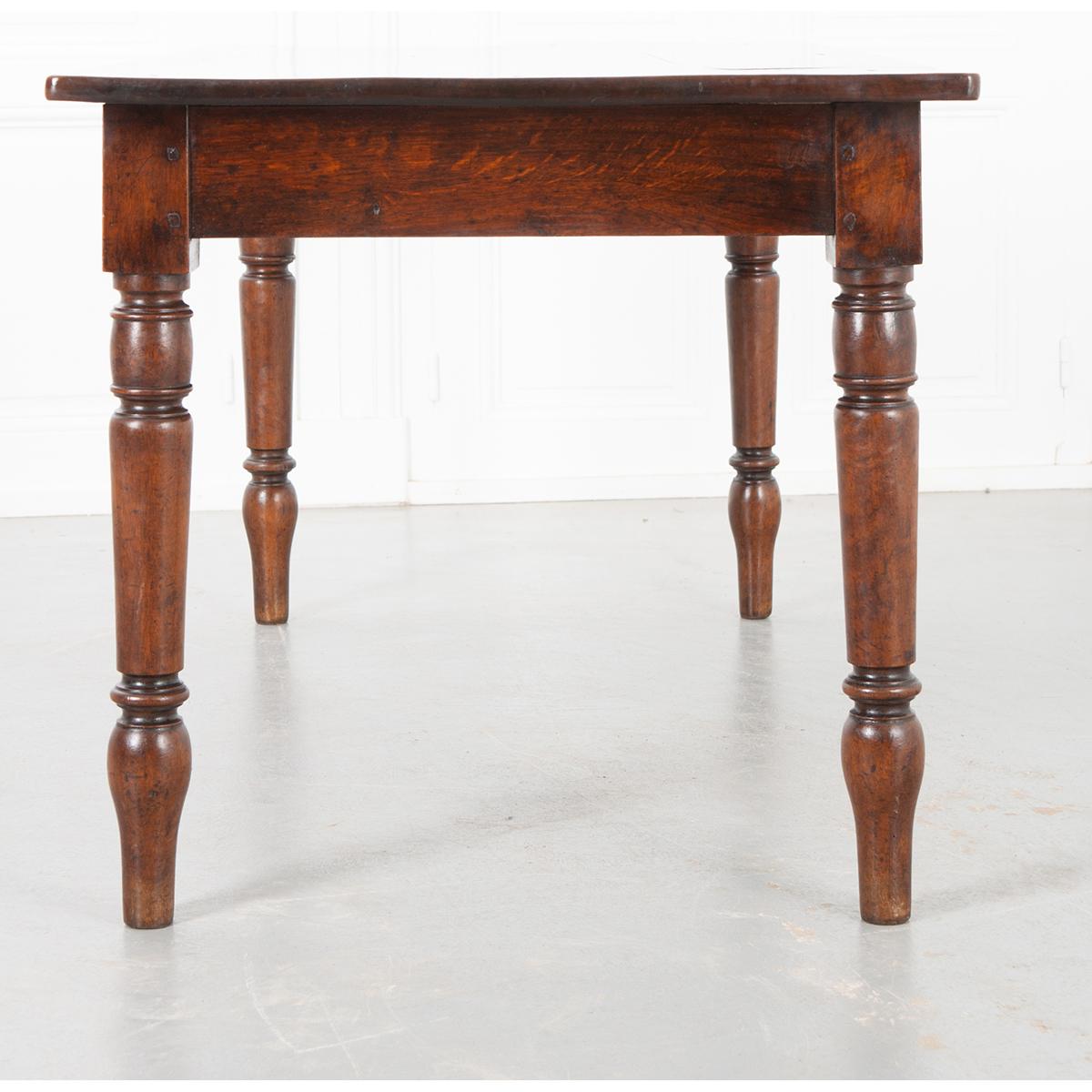 French 19th Century Walnut/Oak Table For Sale 6