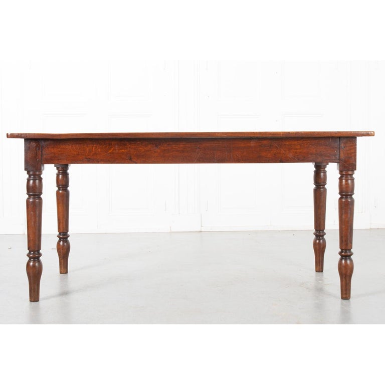 French 19th Century Walnut/Oak Table For Sale at 1stDibs