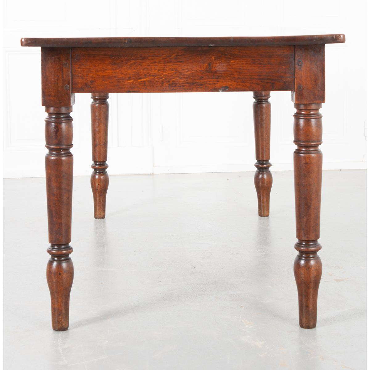 French 19th Century Walnut/Oak Table For Sale 4
