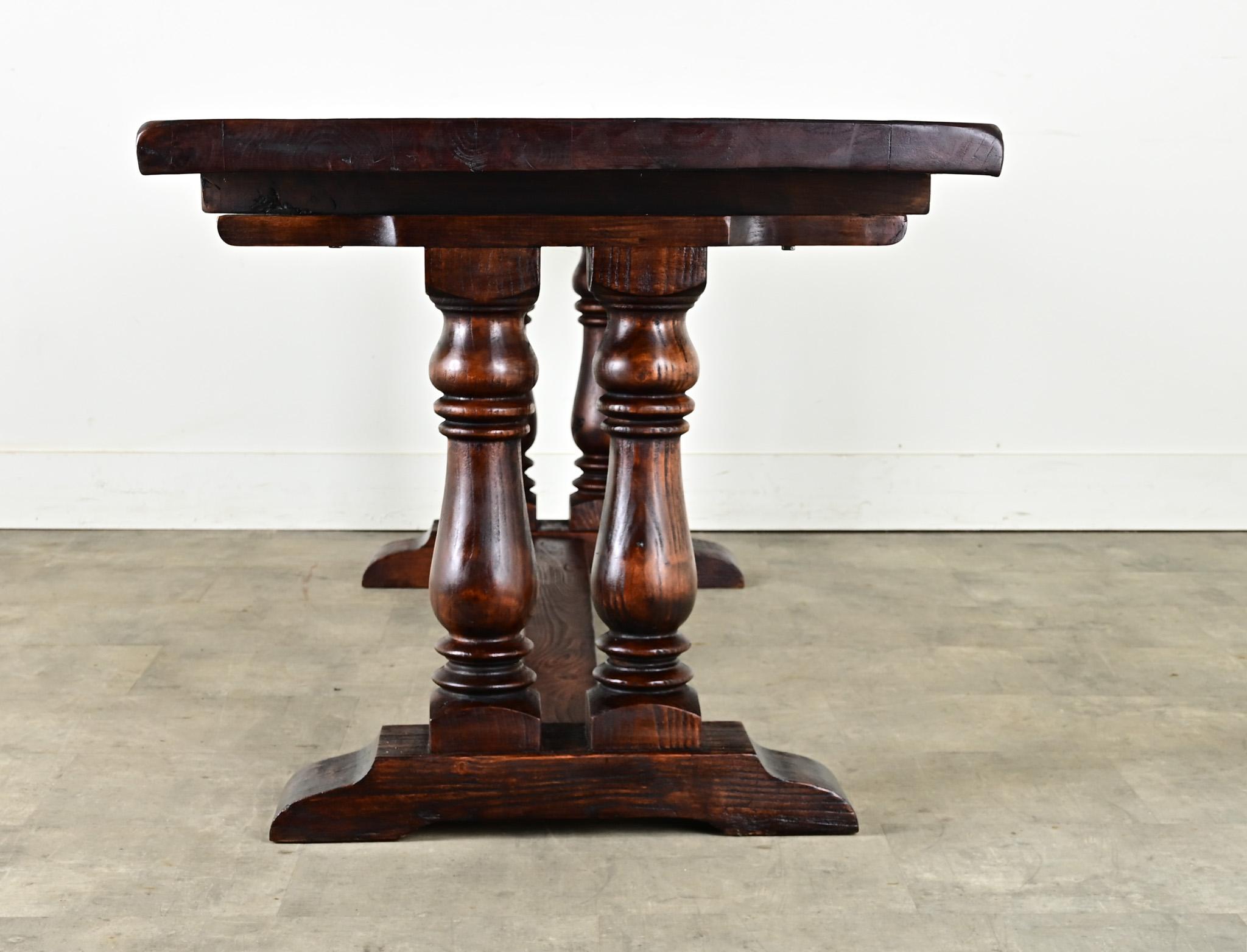 Mesa caballete francesa del siglo XIX de nogal y roble en venta 3