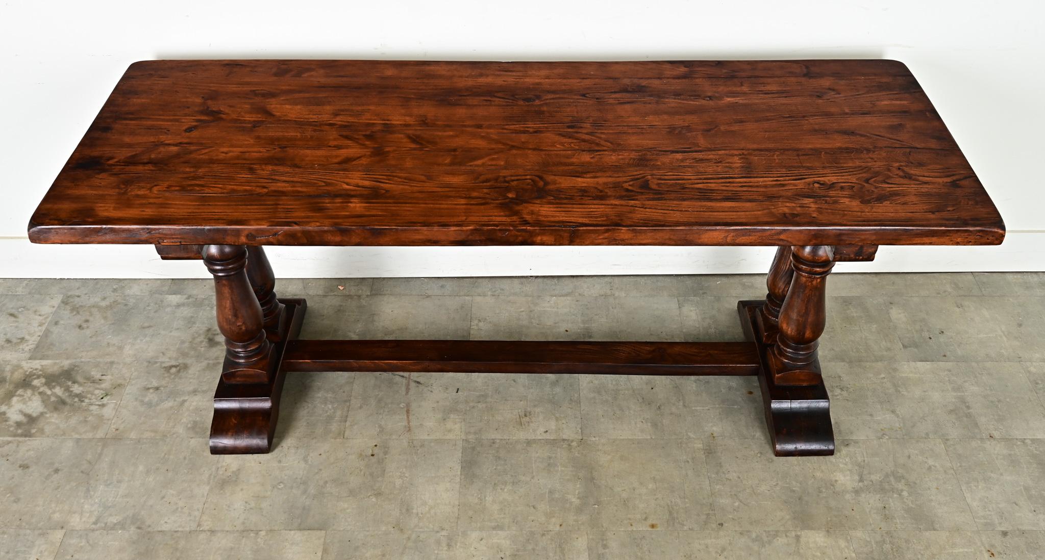 Mesa caballete francesa del siglo XIX de nogal y roble Provincial francés en venta