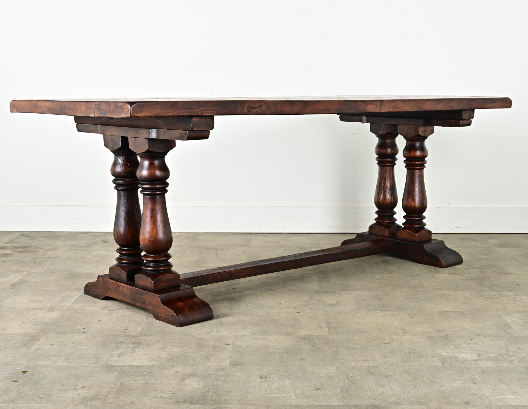 Mesa caballete francesa del siglo XIX de nogal y roble Roble en venta