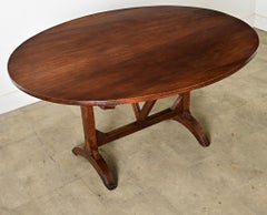 French 19th Century Walnut Oval Wine Taster’s Table