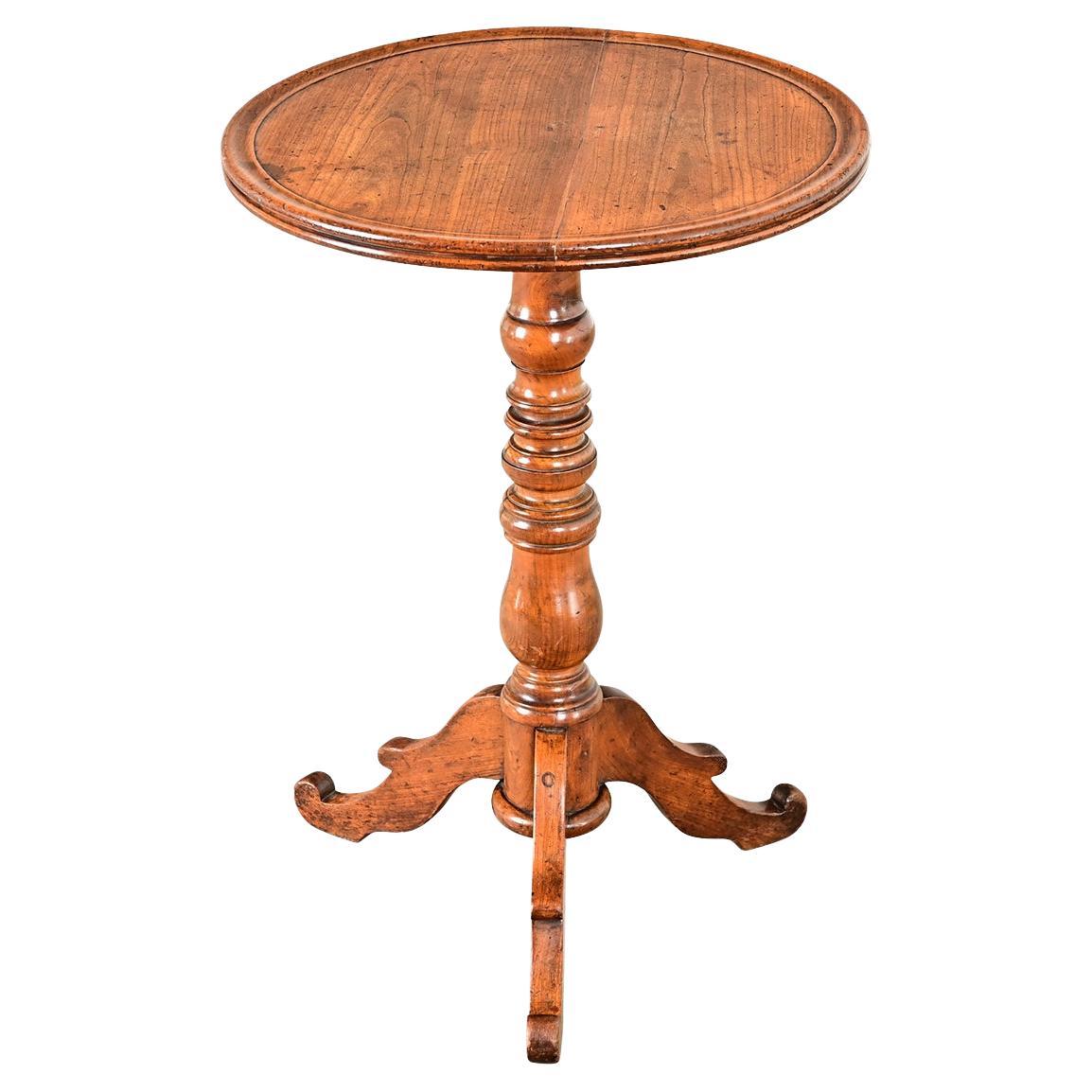 French 19th Century Walnut Pedestal Gueridon Table