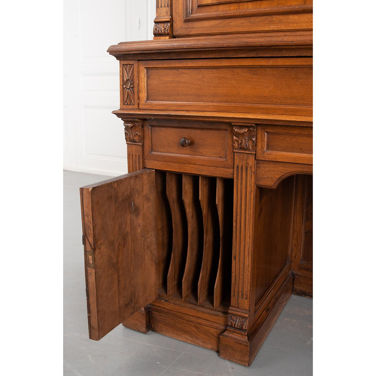 French 19th Century Walnut Secretary/Bookcase 8