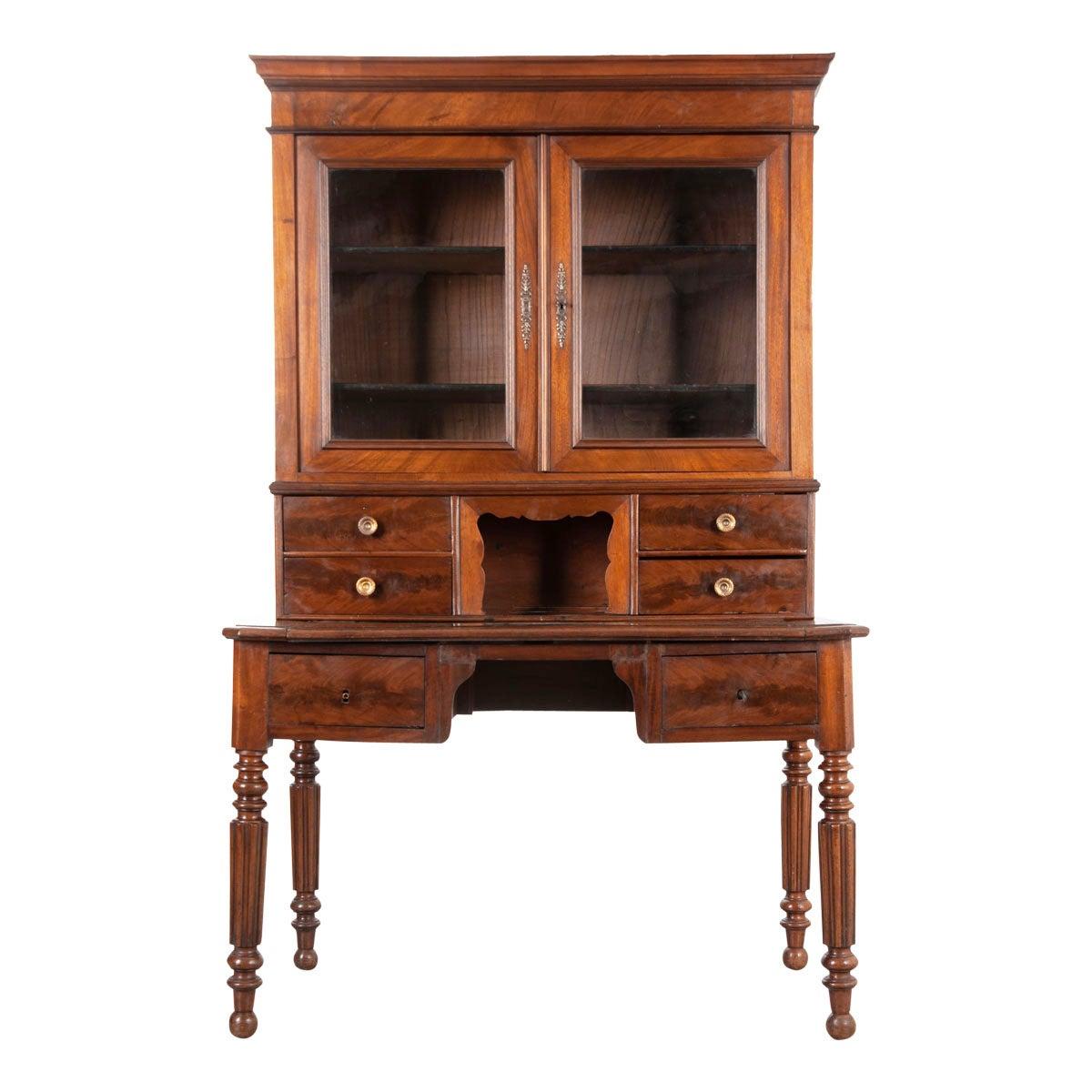 French 19th Century Walnut Secretary