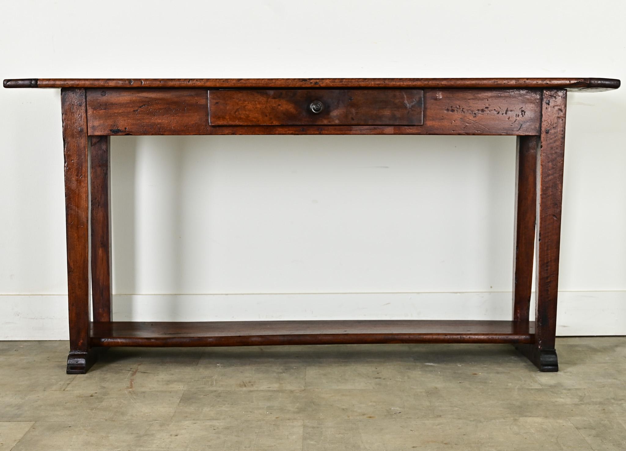 Rustic French 19th Century Walnut Server