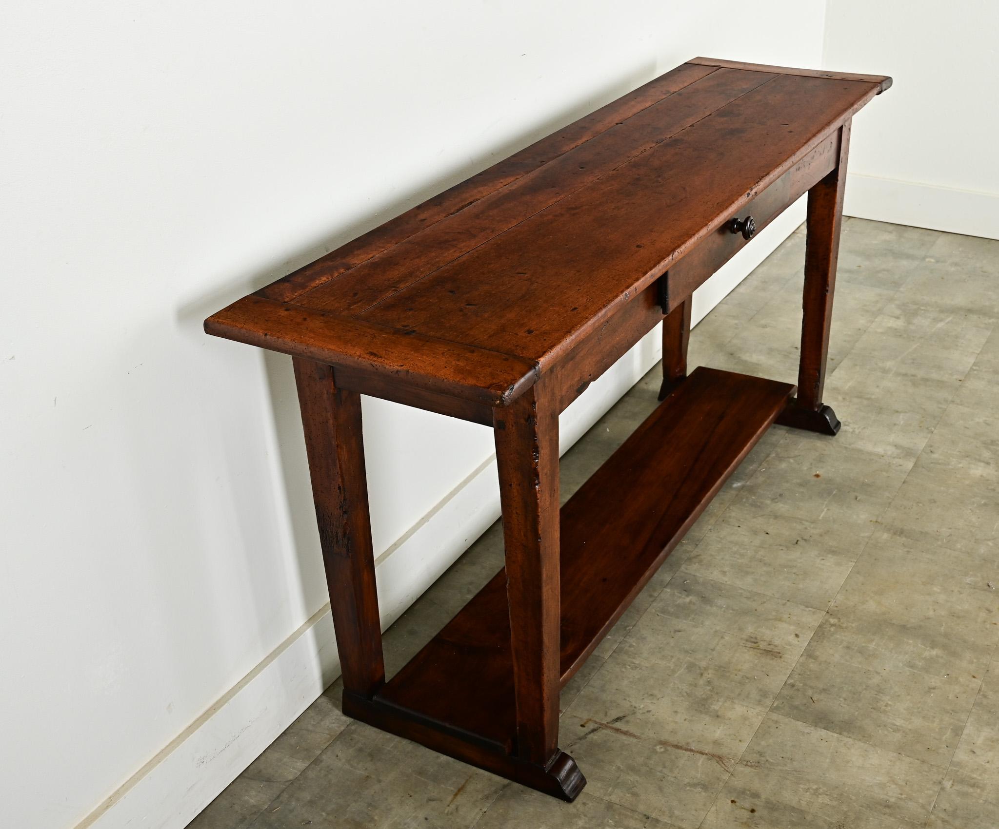French 19th Century Walnut Server In Good Condition In Baton Rouge, LA