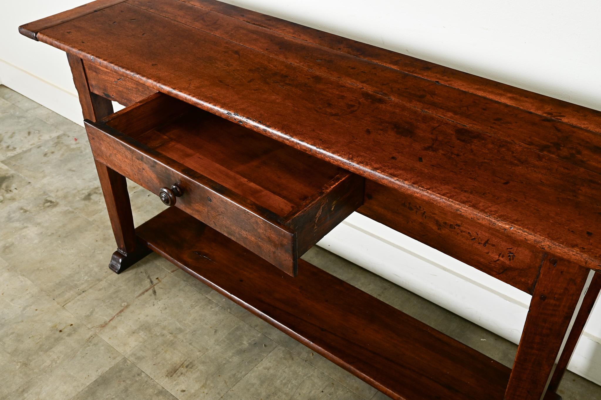 French 19th Century Walnut Server 4