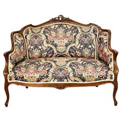 French 19th Century Walnut Settee 