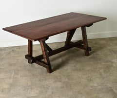 French 19th Century Walnut Trestle Table