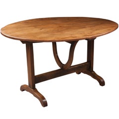 French 19th Century Walnut Wine Tasters Table