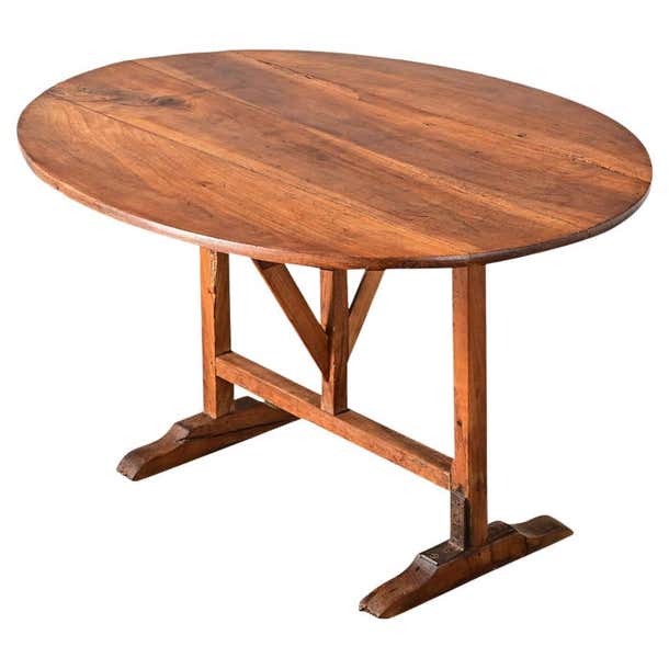 French 19th Century Walnut Wine Taster’s Table For Sale at 1stDibs
