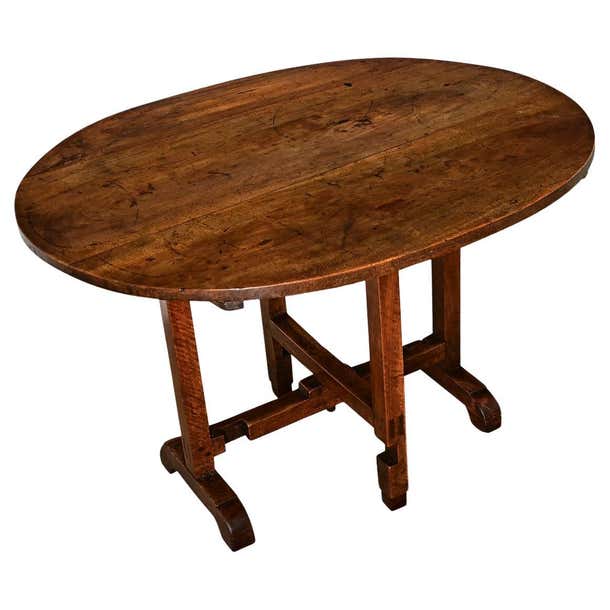 French 19th Century Walnut Wine Taster’s Table For Sale at 1stDibs