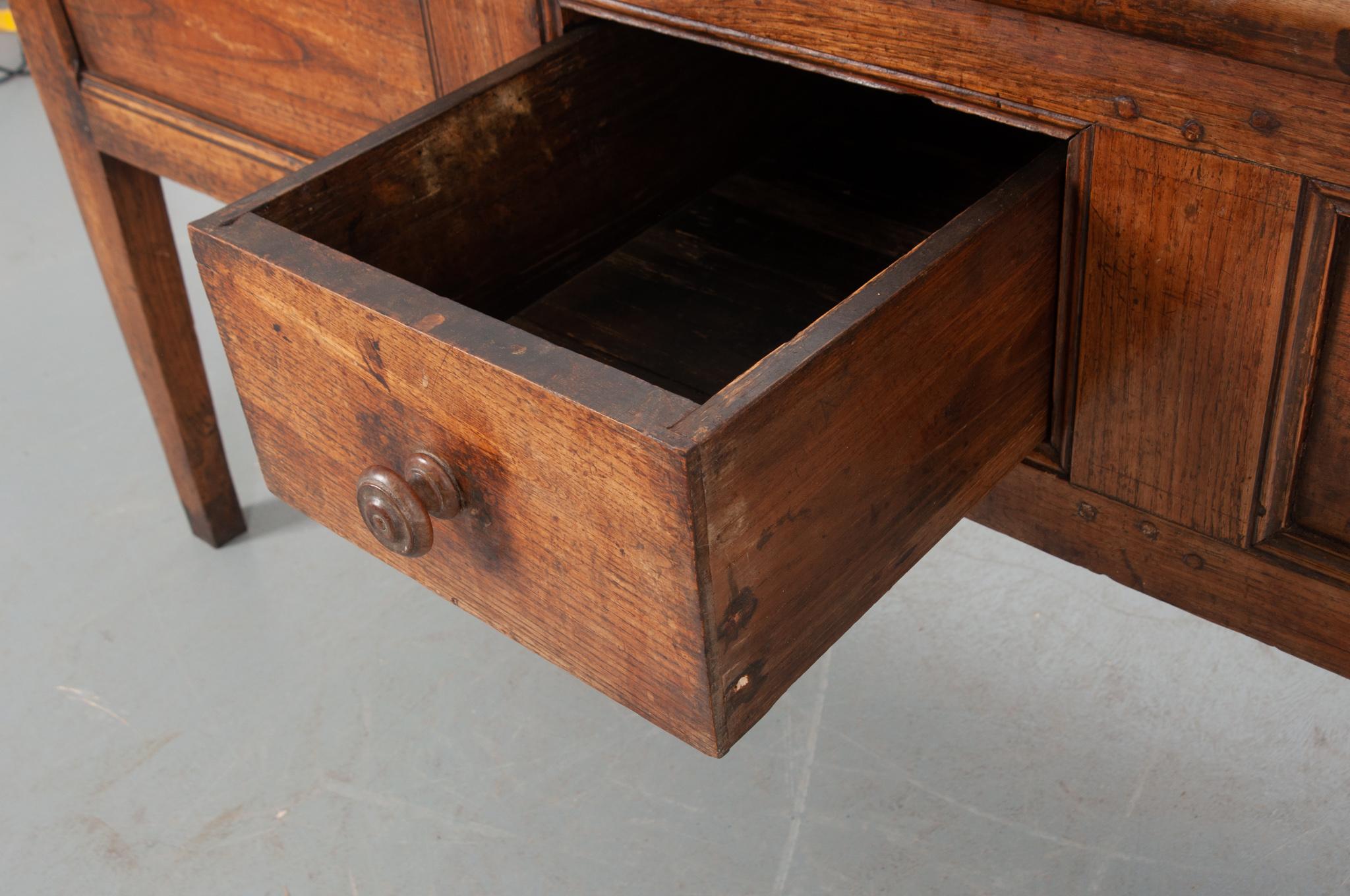 Brass French 19th Century Walnut Work Table