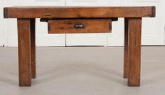 French 19th Century Walnut Workbench Coffee Table