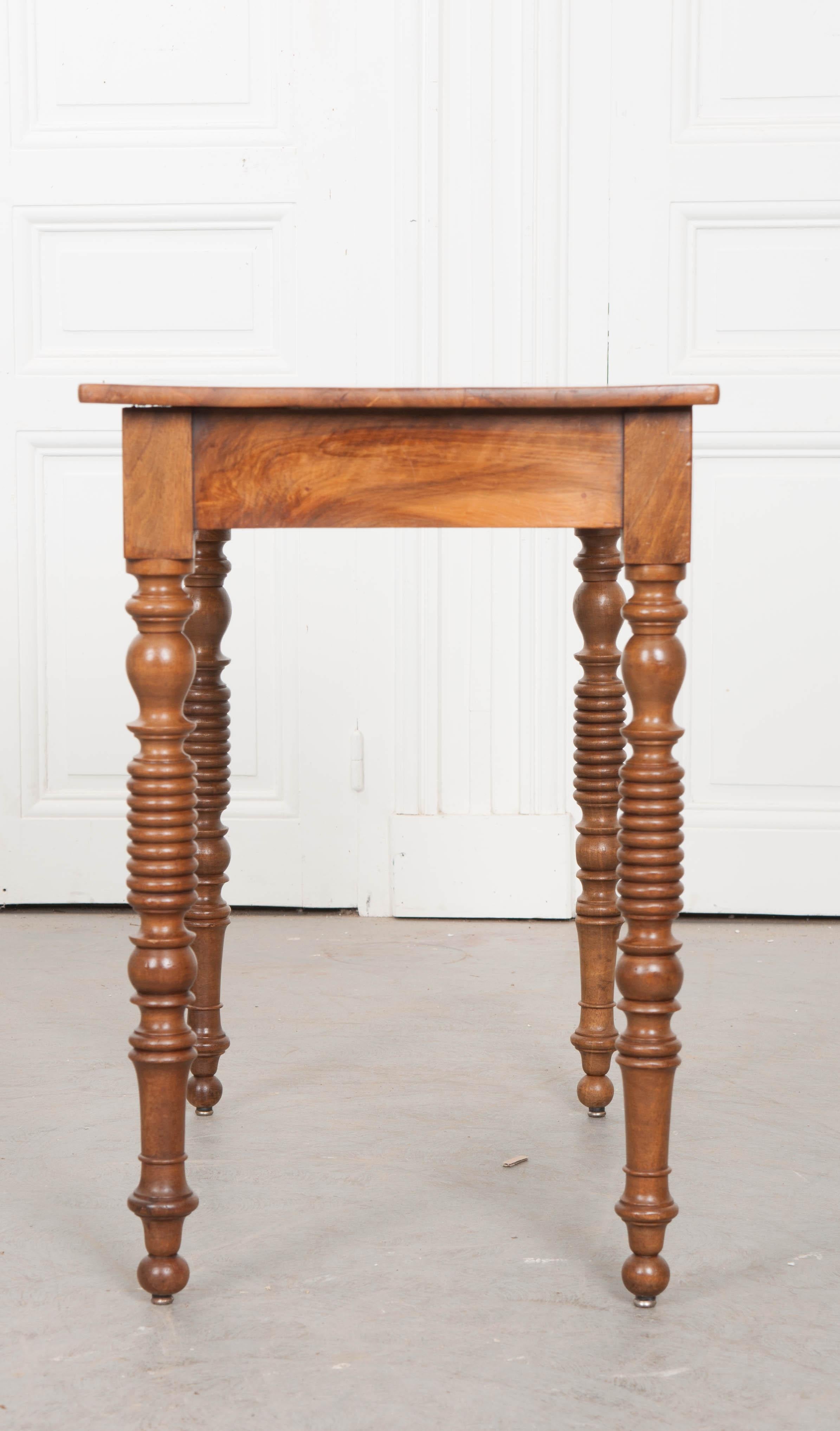 French 19th Century Walnut Writing Table Desk 4