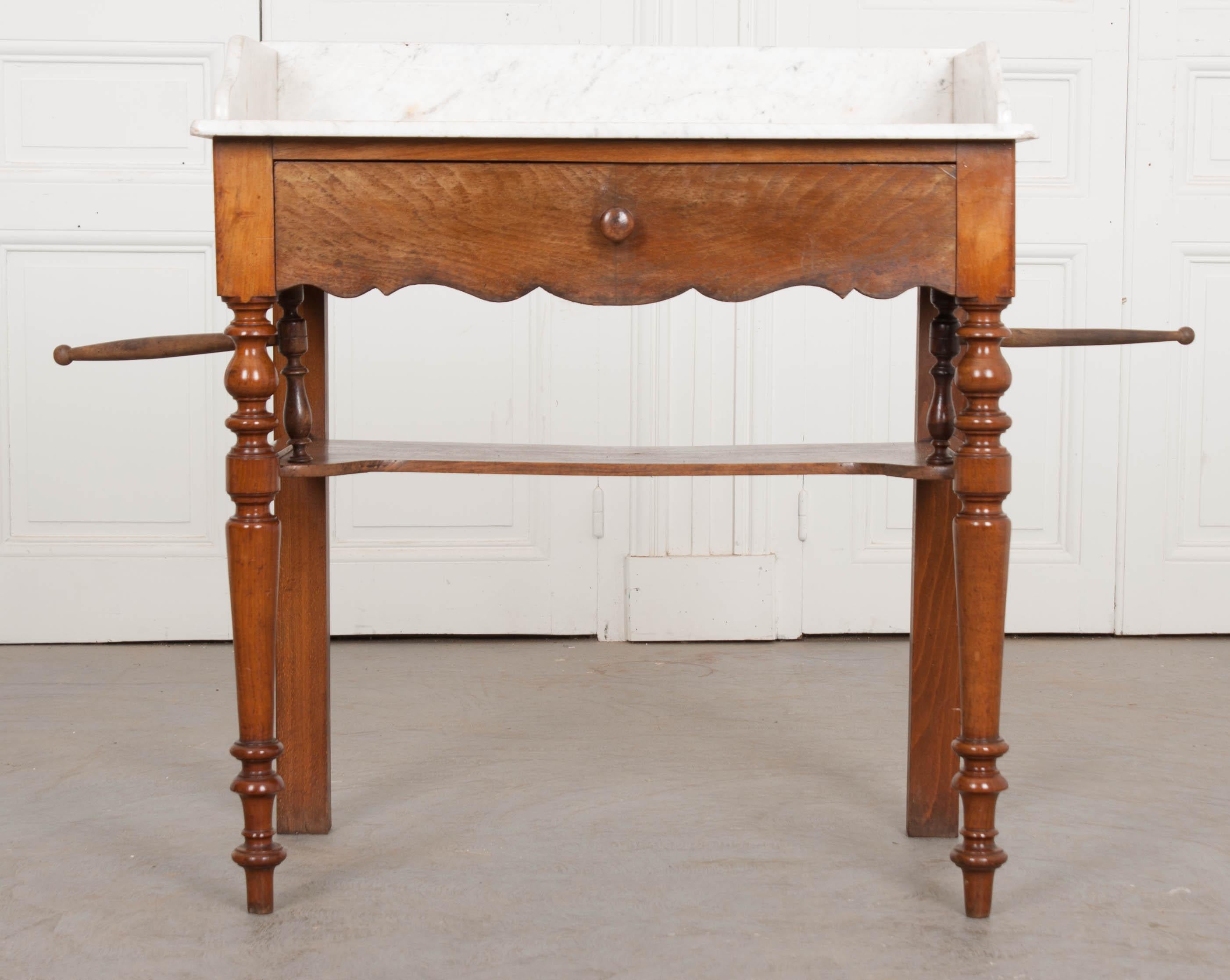 French 19th Century Washstand with Marble Top 5