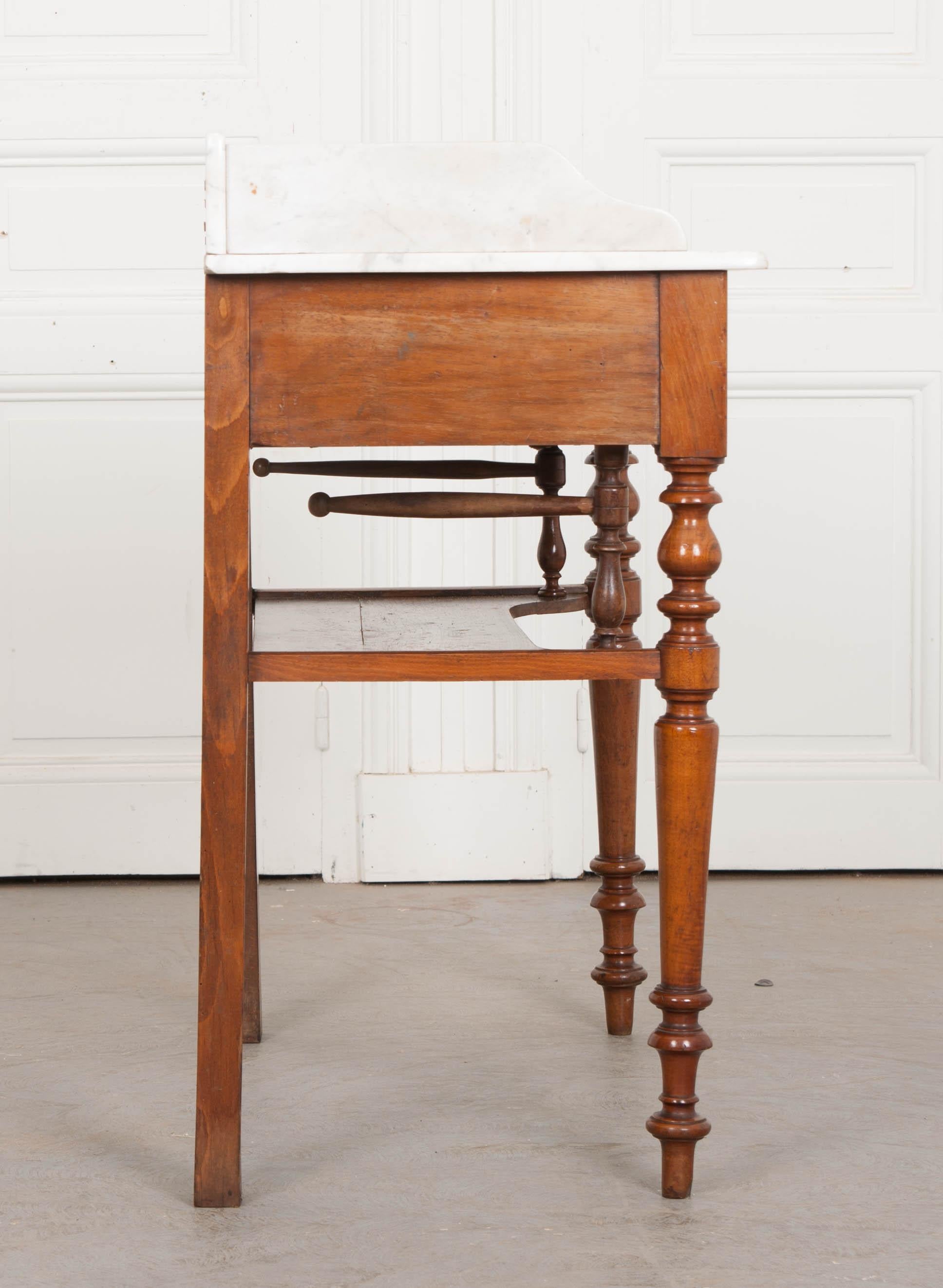 Neoclassical French 19th Century Washstand with Marble Top