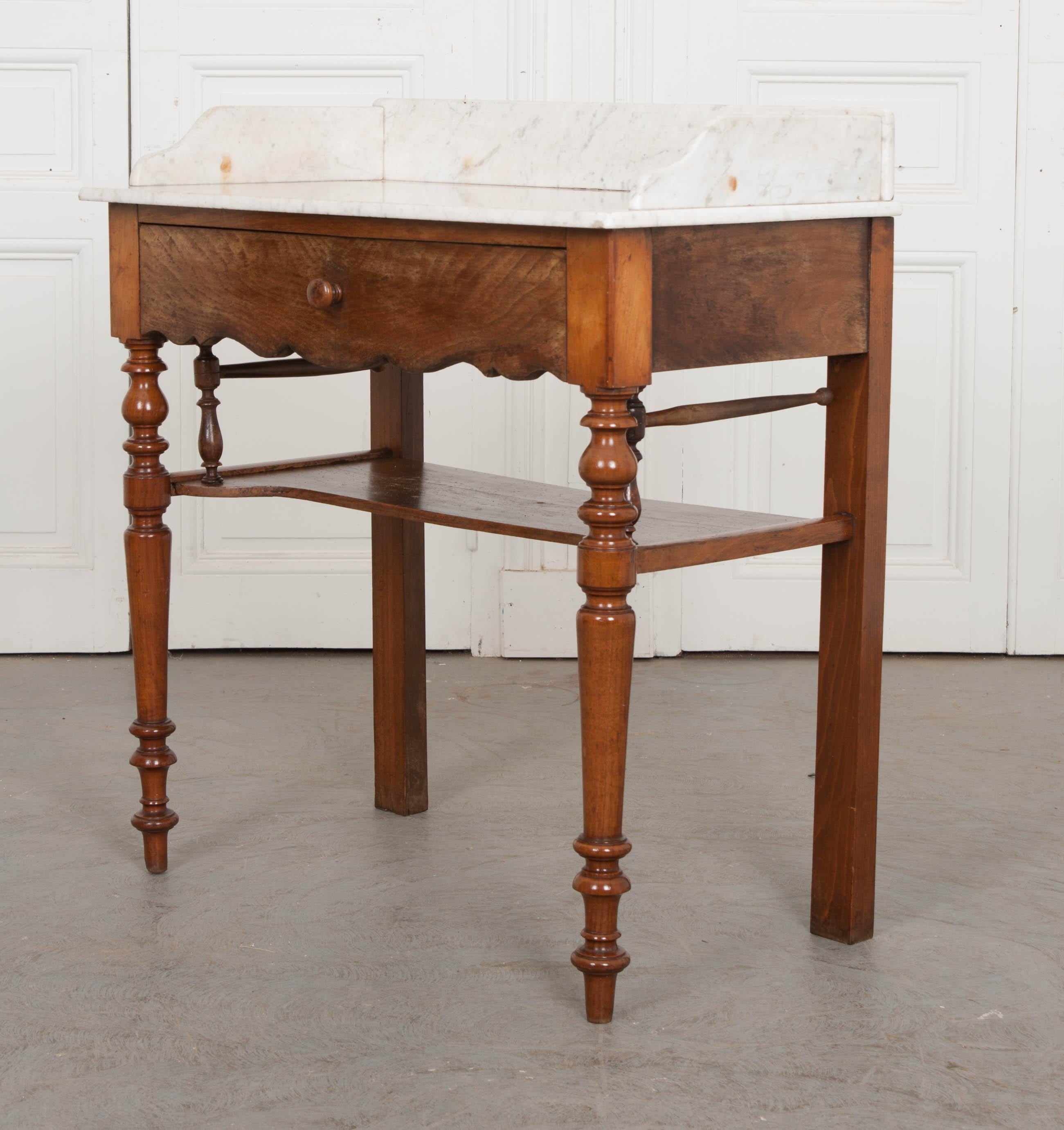 French 19th Century Washstand with Marble Top 1