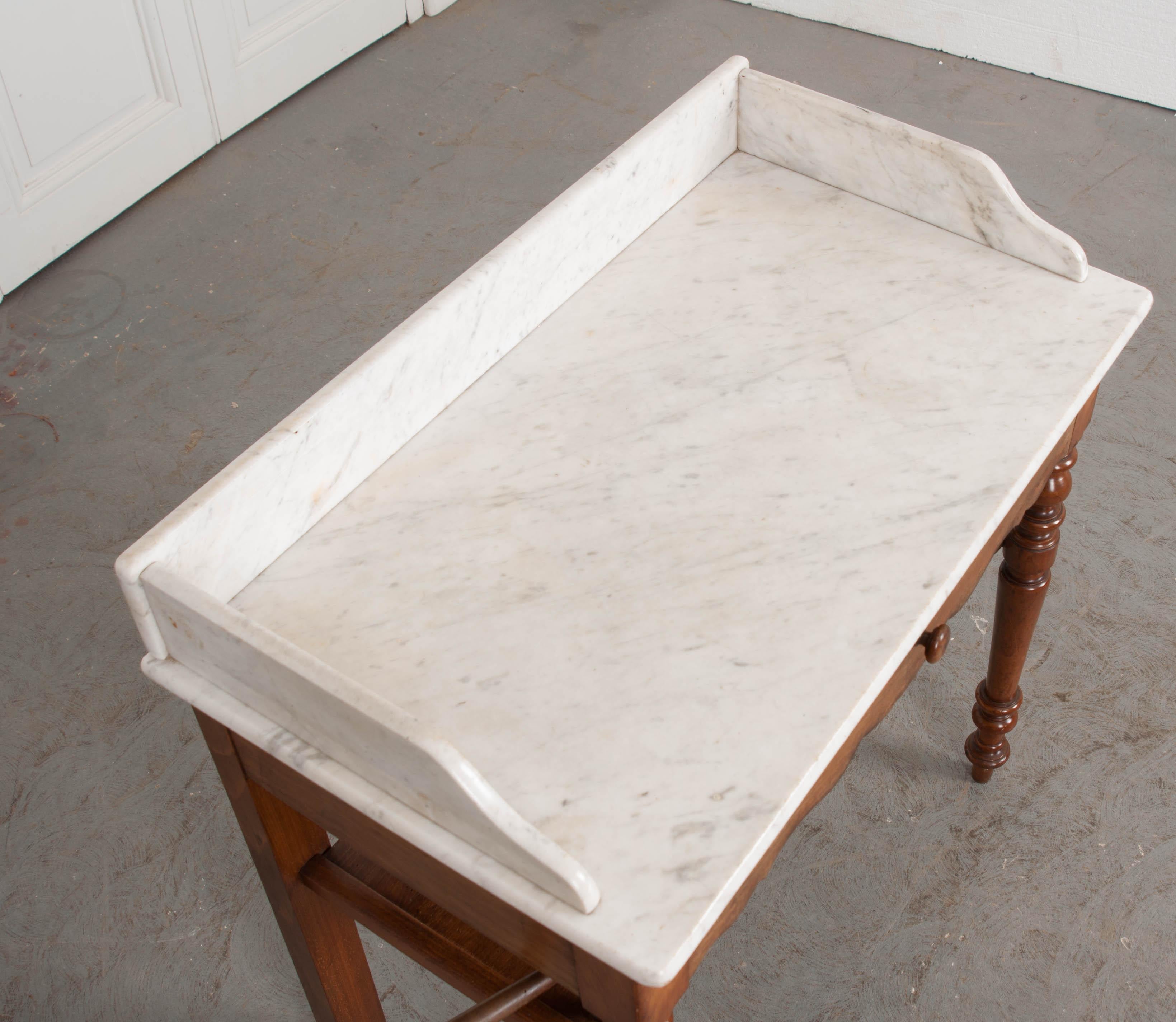French 19th Century Washstand with Marble Top 4