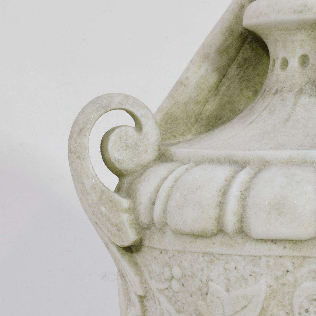 French 19th Century White Marble Garden Urn/ Vase 7
