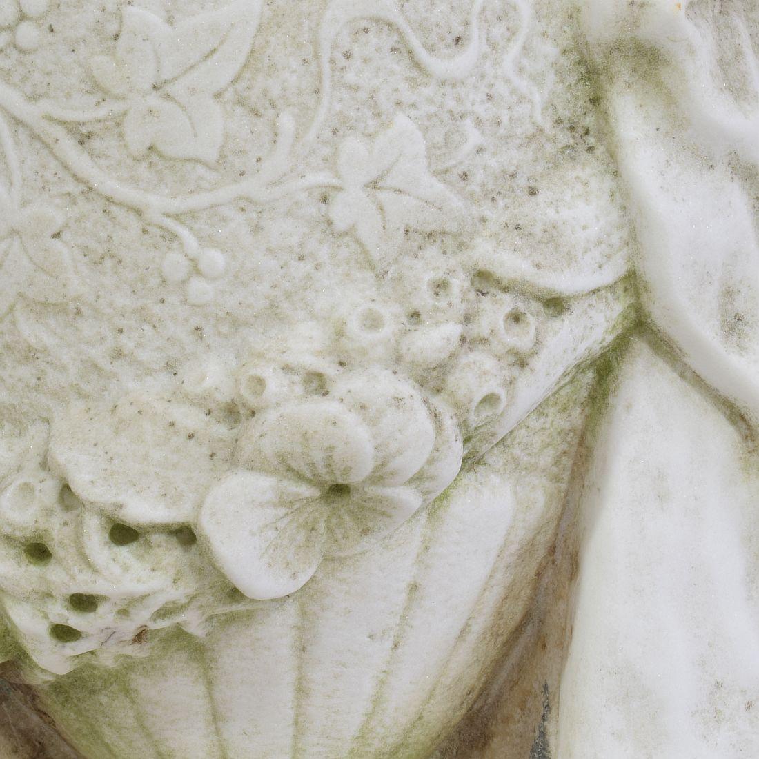 French 19th Century White Marble Garden Urn/ Vase 9