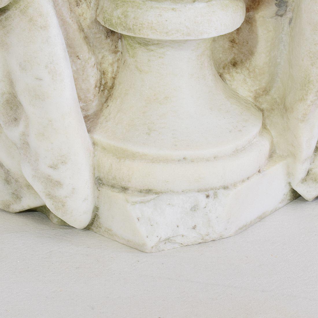 French 19th Century White Marble Garden Urn/ Vase 11